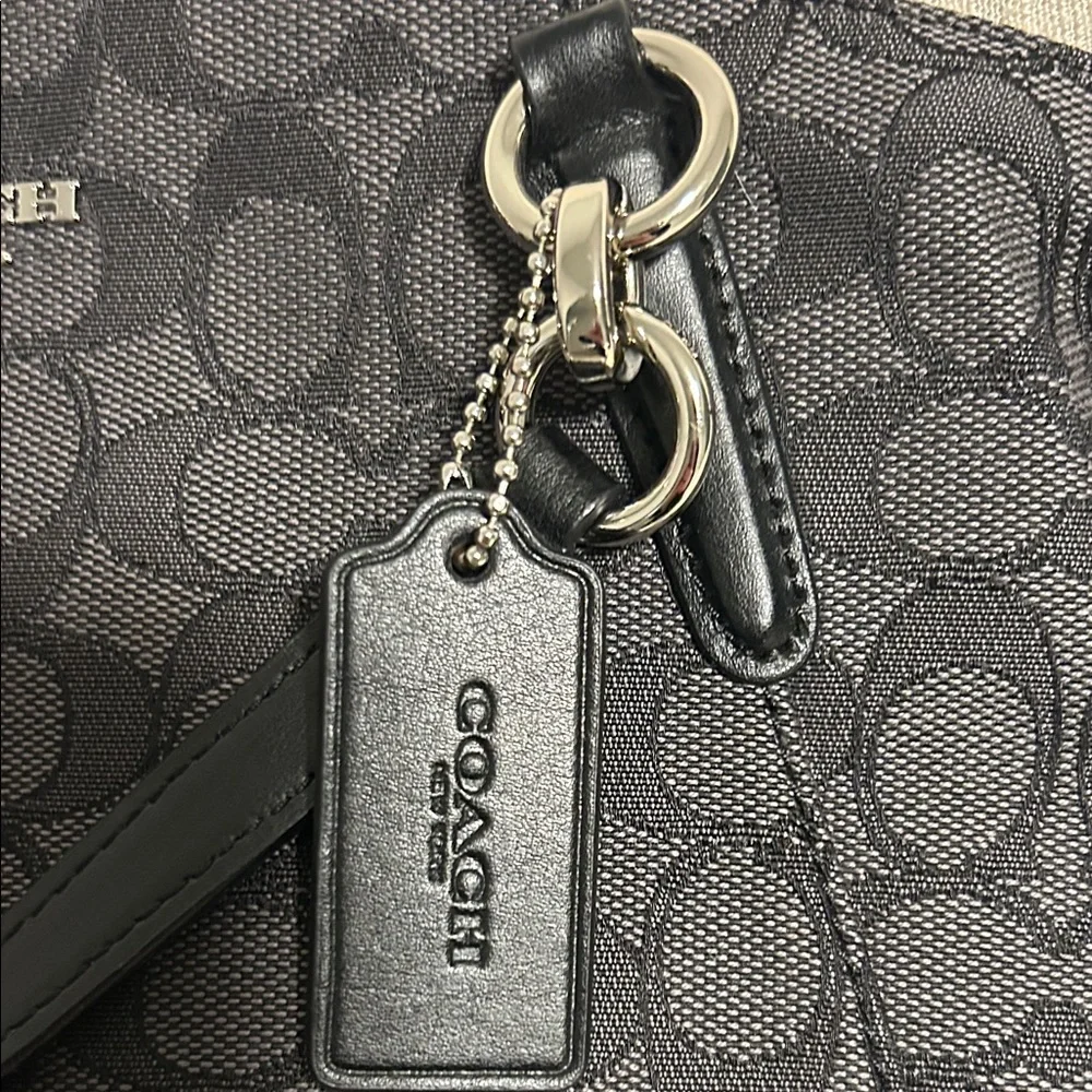 Coach Signature Black and Gray Crossbody Bag - Picture 3 of 8